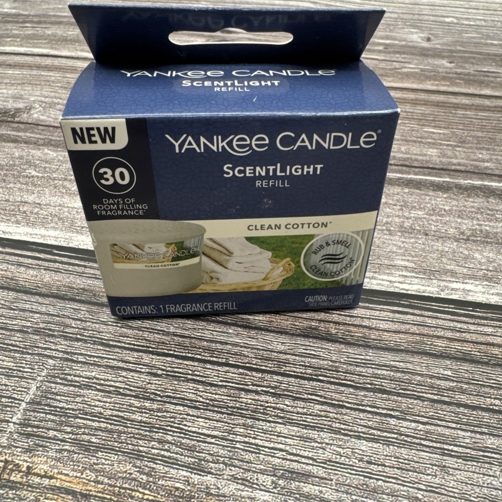 Yankee Candle ScentLight Refill Clean Cotton Fragrance NEW